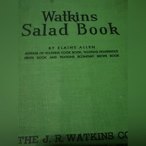 Green Watkins Salad Book vintage 1946 circa by Elaine Allen
